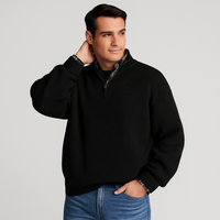 Sweter Męski z Półzamkiem w Klasycznym Stylu | Sweter Męski Elegancki