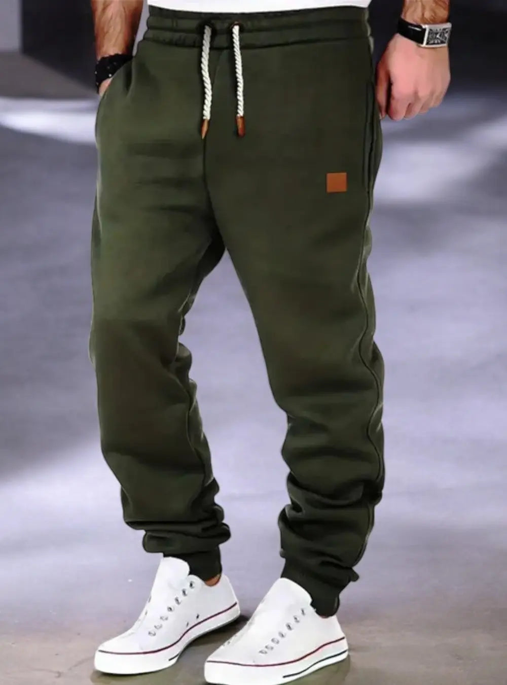 Jogger Męskie Cargo w Stylu Casual | Wygodne Spodnie Dresowe na Co Dzień