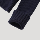 Kardigan Damski w Granacie z Denimowym Wykończeniem | Elegancki Sweter Damski