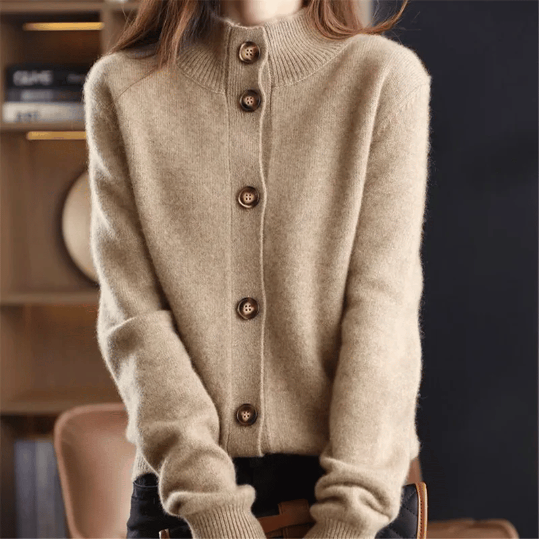 Stylowy Kardigan Damski | Miękka Warstwa na Zimę | Elegancki Golf z Guzikami