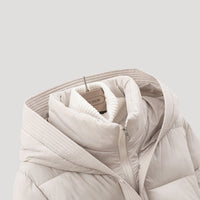 Kurtka Zimowa Damska Pikowana z Paskiem i Kapturem | Lekka Zimowa Kurtka Damska