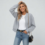 Kurtka Damska Bomber o Teksturowanym Wykończeniu | Kurtka Przejściowa