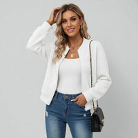 Kurtka Damska Bomber o Teksturowanym Wykończeniu | Kurtka Przejściowa