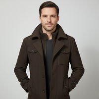 Męska Kurtka Biznesowa z Mieszanki Wełny | Elegancka Zimowa Kurtka Męska