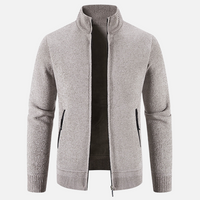 Sweter Męski Rozpinany | Wysoki Kołnierz | Styl Smart Casual | Lekka Warstwa Ocieplająca
