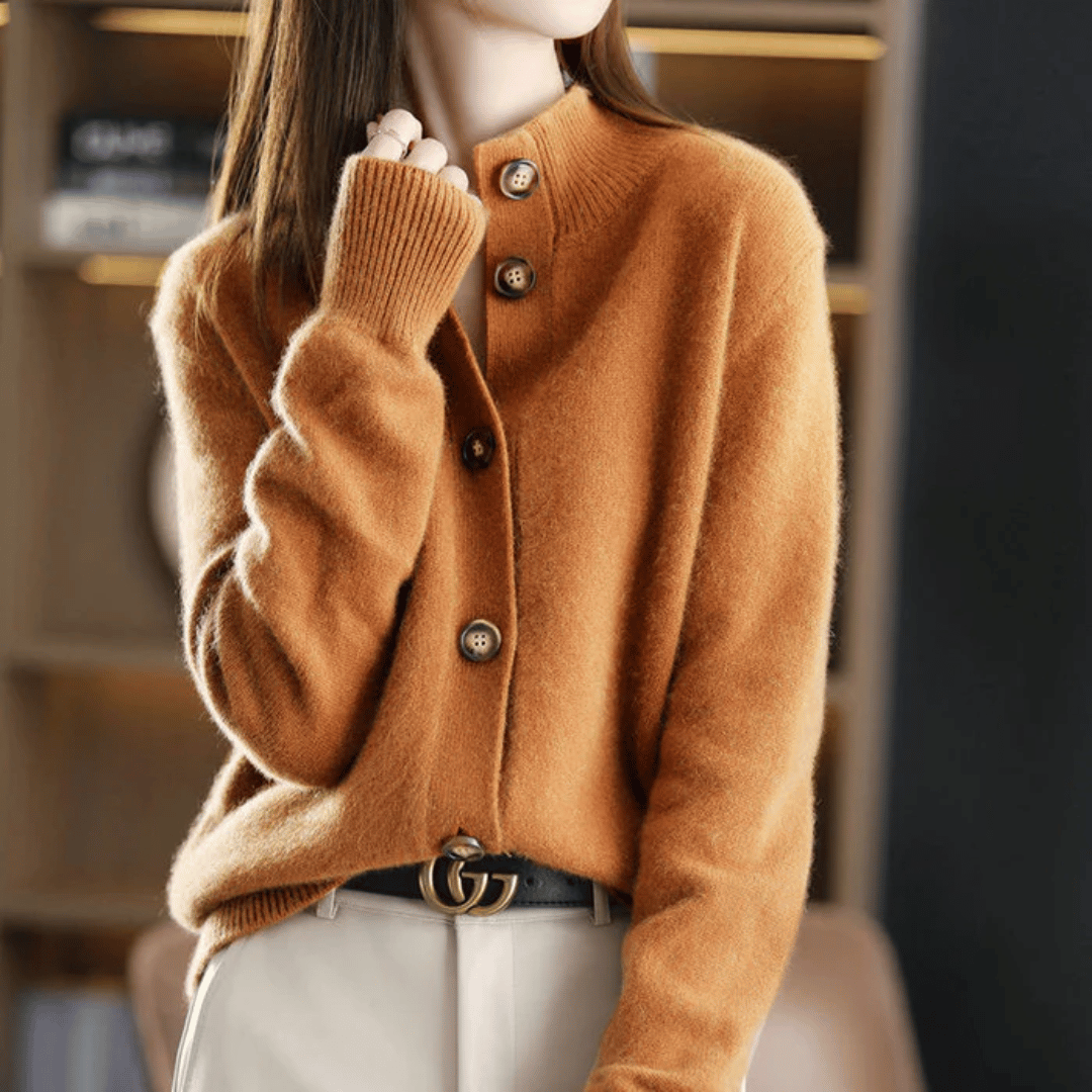 Stylowy Kardigan Damski | Miękka Warstwa na Zimę | Elegancki Golf z Guzikami