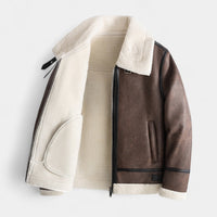 Męska Kurtka Zimowa Lotnicza o Klasycznym Kroju | Kurtki Zimowe Męskie