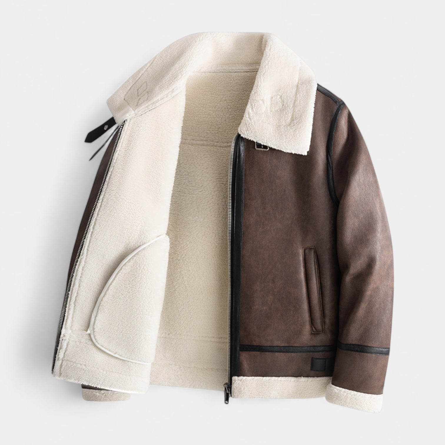 Męska Kurtka Zimowa Lotnicza o Klasycznym Kroju | Kurtki Zimowe Męskie