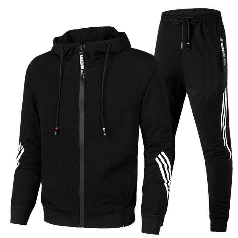 Dres Męski Dwuczęściowy | Bluza z Kapturem | Spodnie Sportowe | Styl Casual