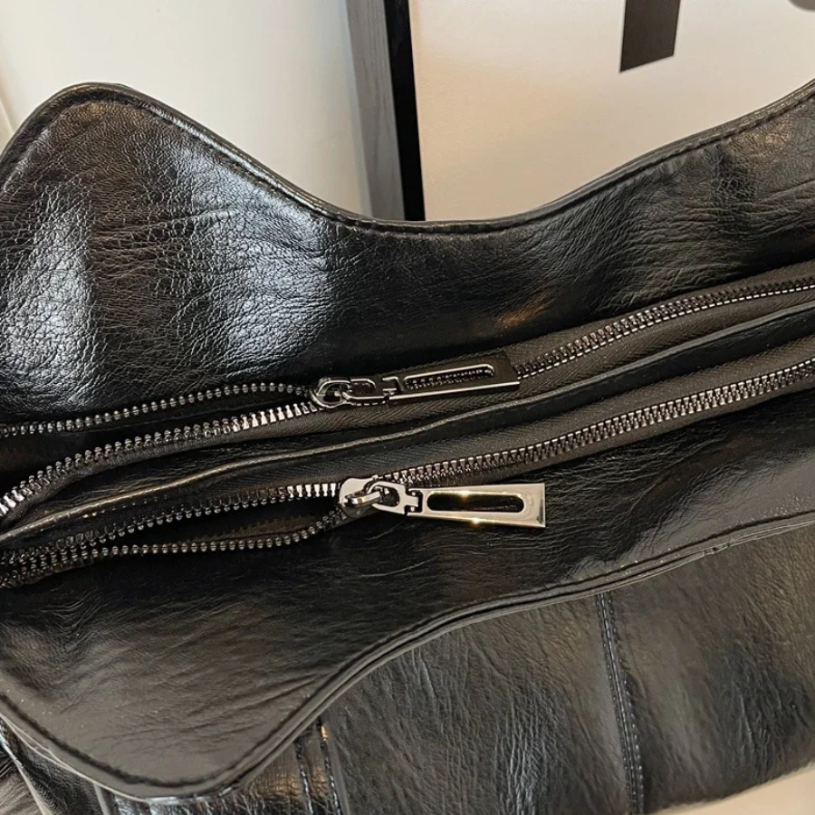 Torebka Damska na Ramię z Przegrodami | Elegancka Duża Torebka na Co Dzień