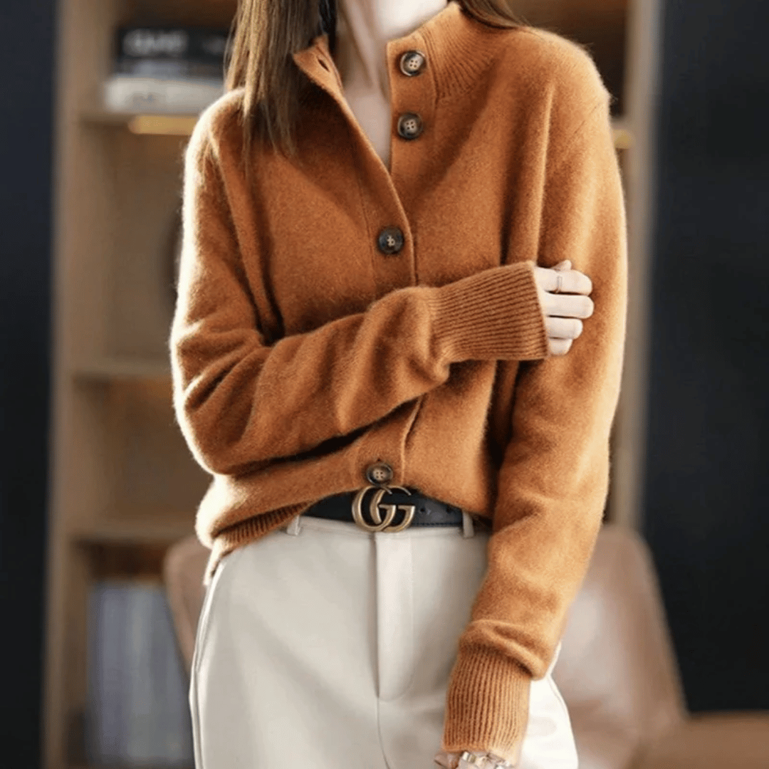 Stylowy Kardigan Damski | Miękka Warstwa na Zimę | Elegancki Golf z Guzikami