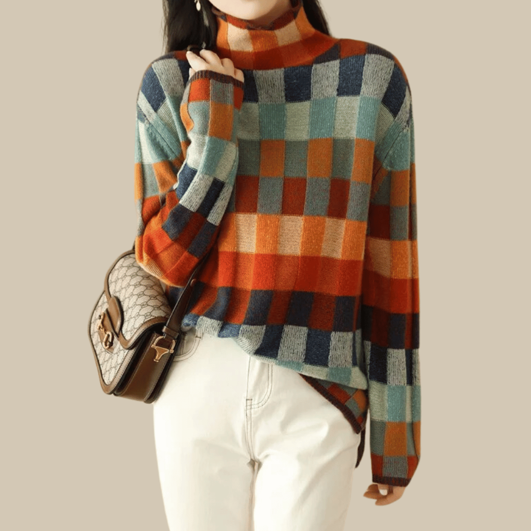 Golf Damski z Wysokim Kołnierzem | Elegancki Sweter Damski na Chłodne Dni