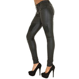 Spodnie Skórzane Damskie Slim Fit | Eleganckie Spodnie Damskie na Co Dzień