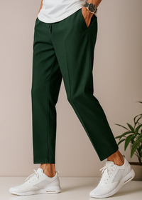 Męskie Spodnie Chinos Slim Fit | Elastyczny Pas | Nowoczesna Długość 7/8