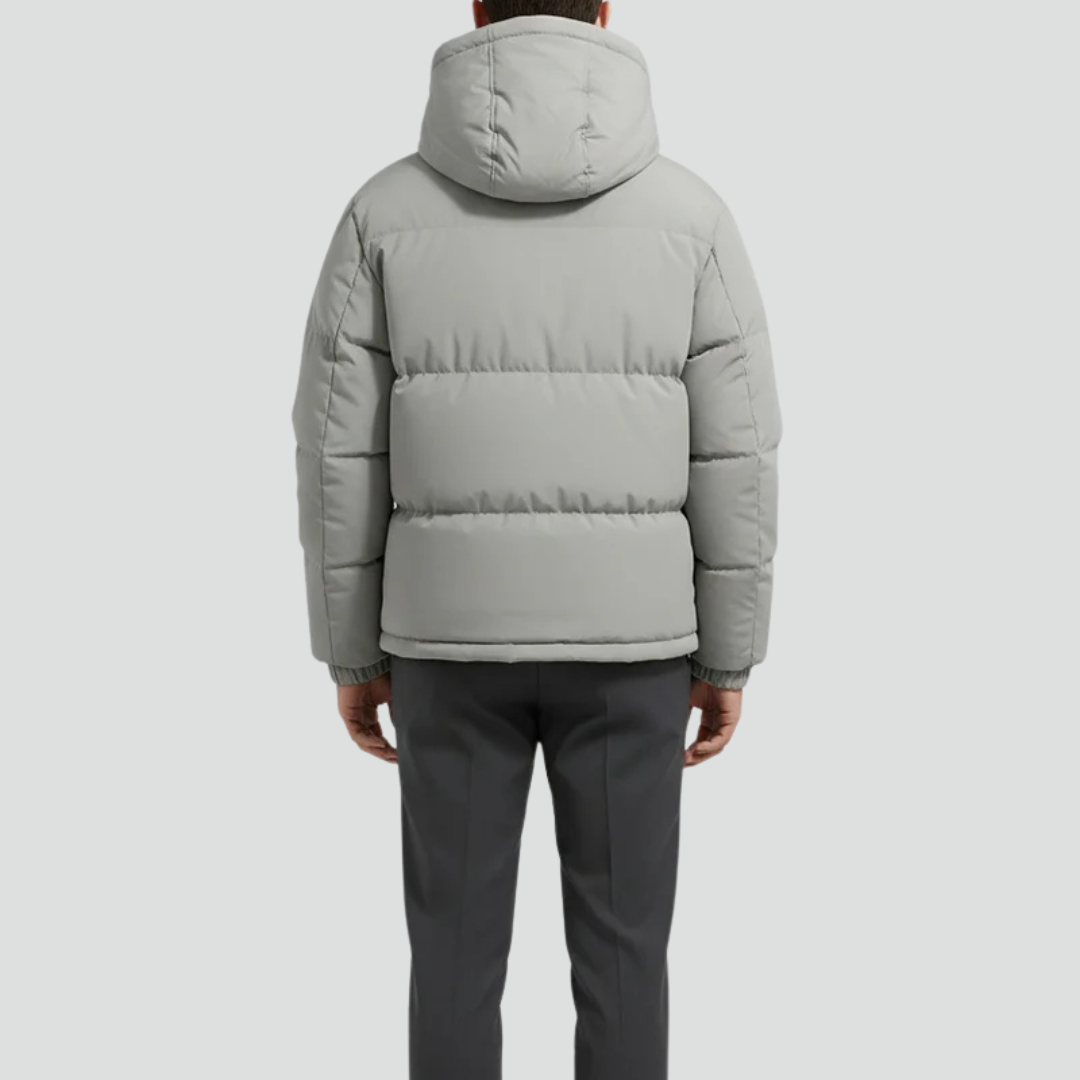 Kurtka Puchowa Męska Klasyczna z Kapturem | Męska Kurtka Zimowa na Chłodne Dni