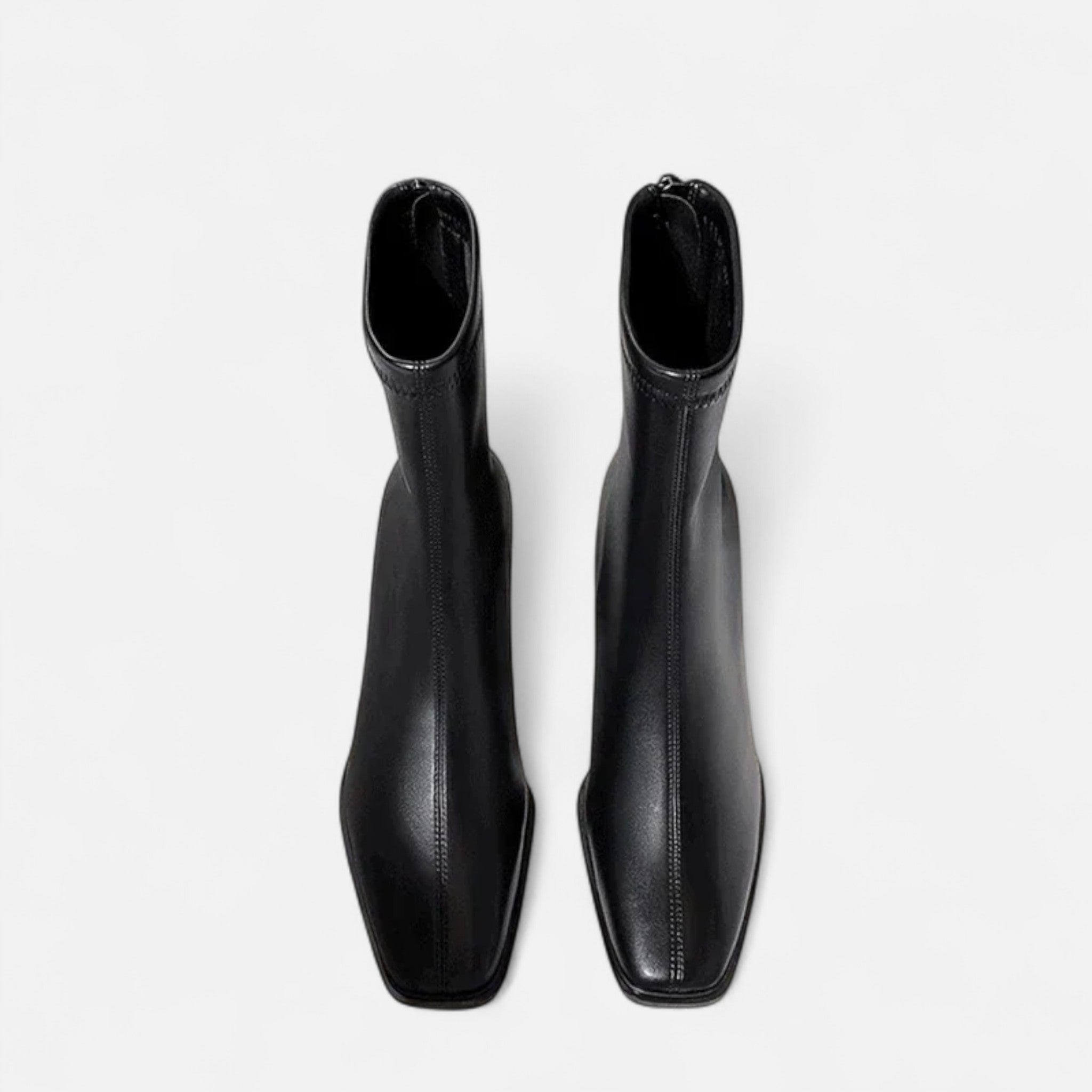 Botki Damskie na Słupku z Kwadratowym Noskiem | Eleganckie Buty Damskie na Jesień i Zimę