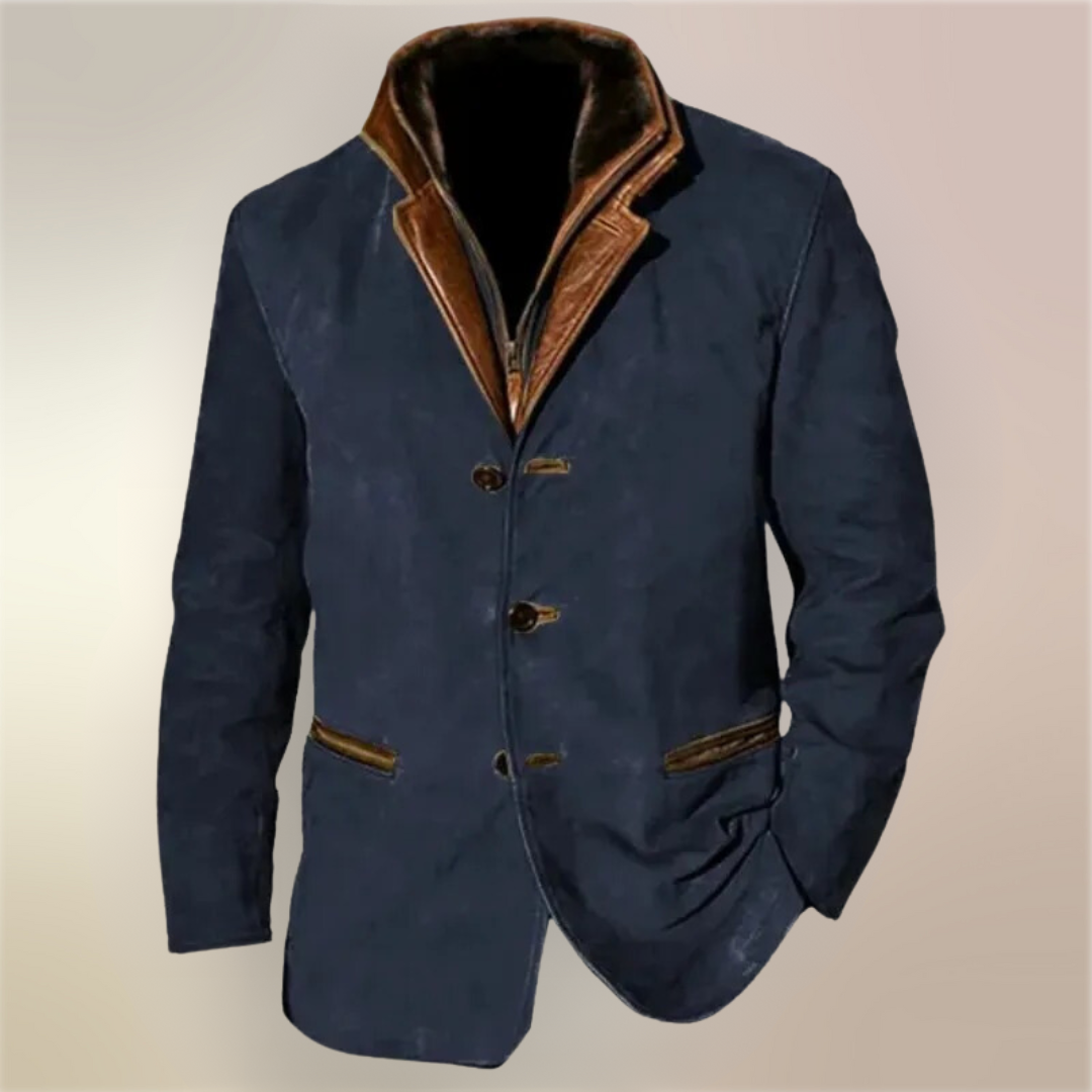 Kurtka Męska Skórzana Vintage | Klasyczny Styl | Komfortowy Krój | Na Jesień i Wiosnę | Elegancki Look