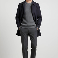 Męski Płaszcz w Nowoczesnym Stylu | Elegancka Męska Kurtka Przejściowa o Czystej Linii