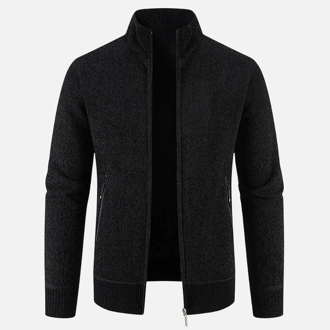 Sweter Męski Rozpinany | Wysoki Kołnierz | Styl Smart Casual | Lekka Warstwa Ocieplająca