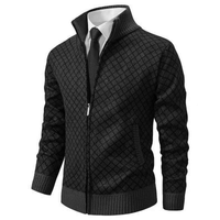 Sweter Męski z Zamkiem | Styl Smart Casual | Elegancki Wzór | Jesienna i Zimowa Warstwa