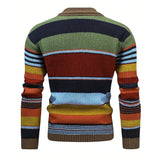 Sweter Męski z Kołnierzem w Stylu Colorblock | Elegancki Kardigan na Chłodne Dni