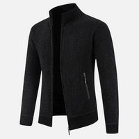 Sweter Męski Rozpinany | Wysoki Kołnierz | Styl Smart Casual | Lekka Warstwa Ocieplająca