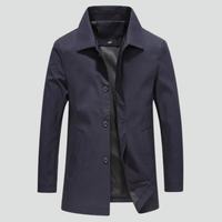 Męski Płaszcz w Nowoczesnym Stylu | Elegancka Męska Kurtka Przejściowa o Czystej Linii