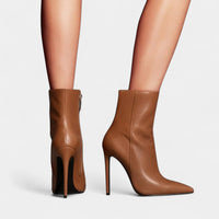 Botki Damskie na Obcasie ze Szpiczastym Noskiem | Buty Damskie Jesienne