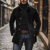 Męska Sztruksowa Kurtka ze Stójką w Slim Ficie | Stylowa Kurtka Jesienna