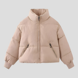 Kurtka Puchowa Damska Zimowa z Wysokim Kołnierzem | Pikowana Kurtka Damska na Zimę