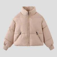 Kurtka Puchowa Damska Zimowa z Wysokim Kołnierzem | Pikowana Kurtka Damska na Zimę