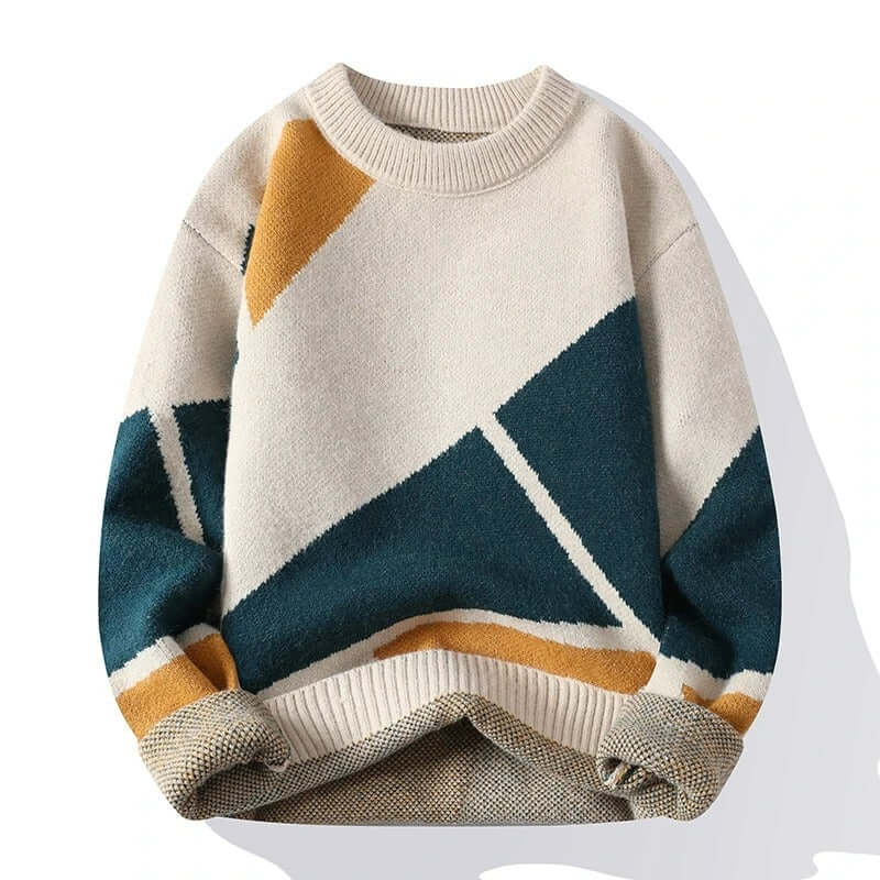 Sweter Męski z Długim Rękawem | Elegancki Krój | Ciepły na Zimę | Styl Klasyczny | Komfortowa Warstwa