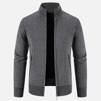 Sweter Męski Rozpinany | Wysoki Kołnierz | Styl Smart Casual | Lekka Warstwa Ocieplająca