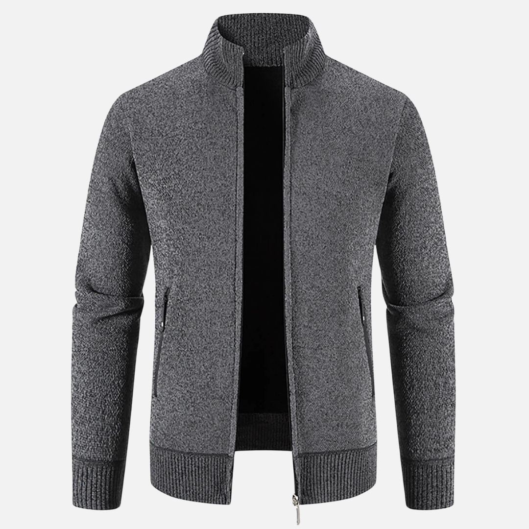 Sweter Męski Rozpinany | Wysoki Kołnierz | Styl Smart Casual | Lekka Warstwa Ocieplająca