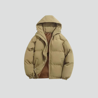 Kurtka Puchowa Męska Klasyczna z Kapturem | Męska Kurtka Zimowa na Chłodne Dni