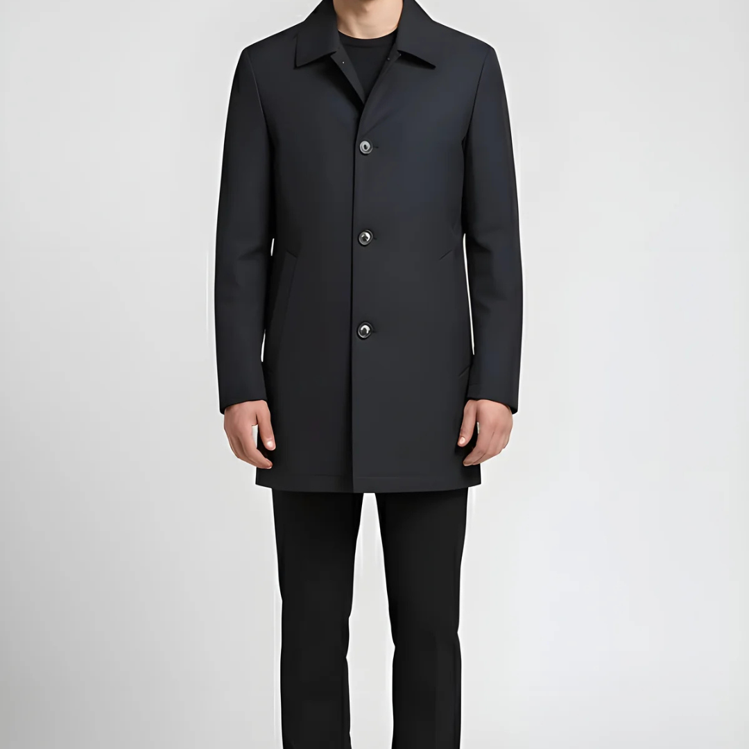 Męski Płaszcz w Nowoczesnym Stylu | Elegancka Męska Kurtka Przejściowa o Czystej Linii