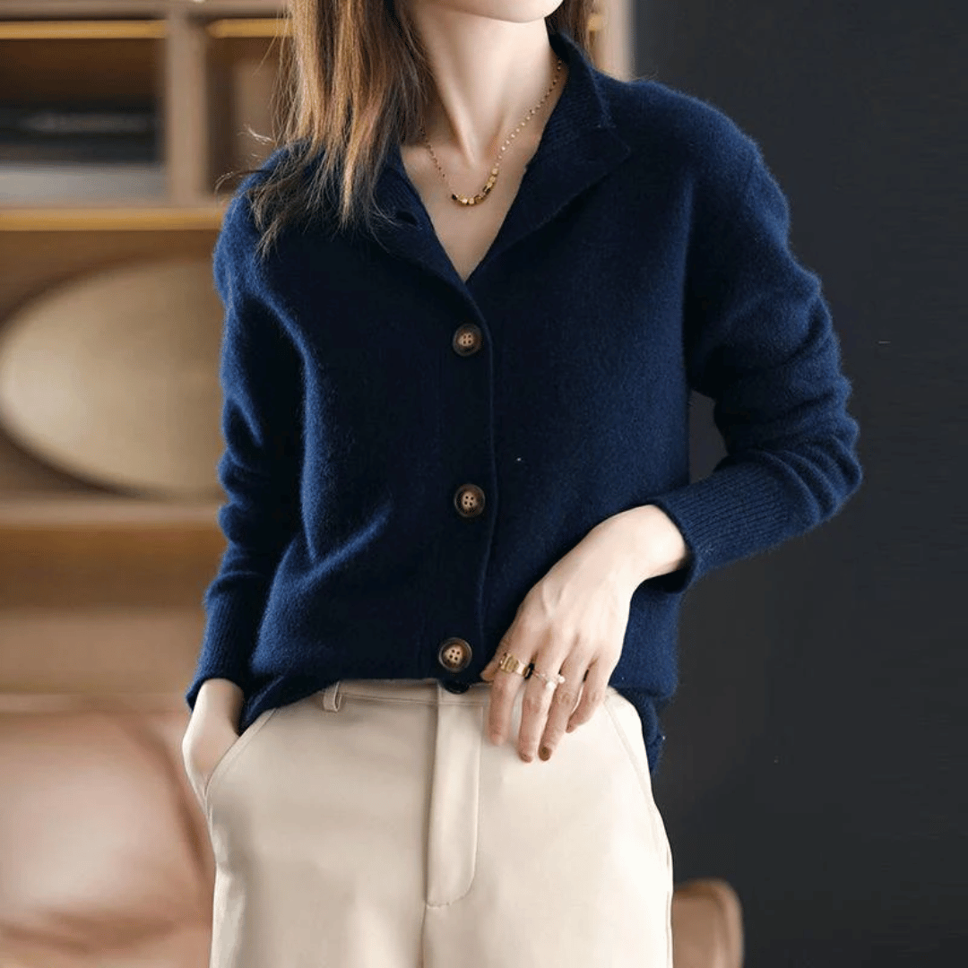 Stylowy Kardigan Damski | Miękka Warstwa na Zimę | Elegancki Golf z Guzikami
