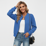 Kurtka Damska Bomber o Teksturowanym Wykończeniu | Kurtka Przejściowa