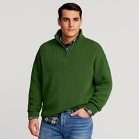 Sweter Męski z Półzamkiem w Klasycznym Stylu | Sweter Męski Elegancki