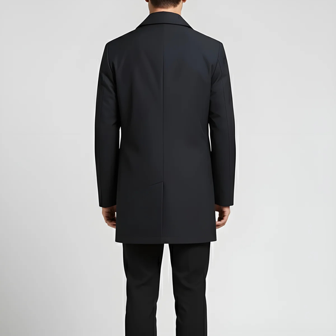 Męski Płaszcz w Nowoczesnym Stylu | Elegancka Męska Kurtka Przejściowa o Czystej Linii