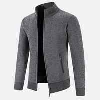 Sweter Męski Rozpinany | Wysoki Kołnierz | Styl Smart Casual | Lekka Warstwa Ocieplająca