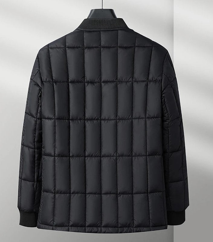 Męska Pikowana Kurtka Ocieplana w Eleganckim Stylu | Ciepła Kurtka Zimowa