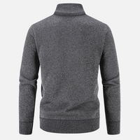 Sweter Męski Rozpinany | Wysoki Kołnierz | Styl Smart Casual | Lekka Warstwa Ocieplająca