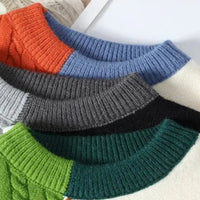Sweter Męski z Patchworkowym Wzorem | Luźny Krój | Styl na Chłodne Dni