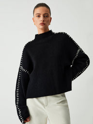 Damski Sweter z Golfem o Oversize’owym Kroju | Klasyczny Sweter Damski