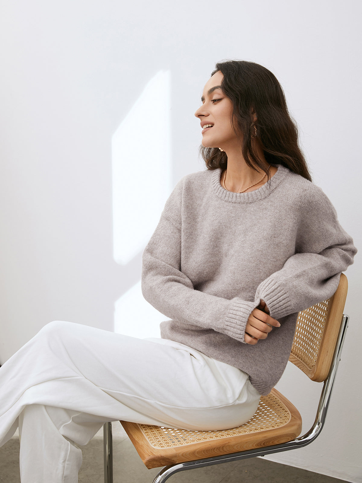 Sweter Damski Pullover z Długim Rękawem | Klasyczny Sweter Damski