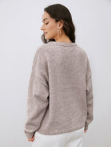 Sweter Damski Pullover z Długim Rękawem | Klasyczny Sweter Damski