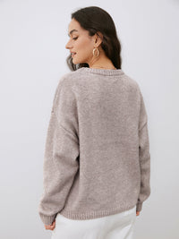 Sweter Damski Pullover z Długim Rękawem | Klasyczny Sweter Damski