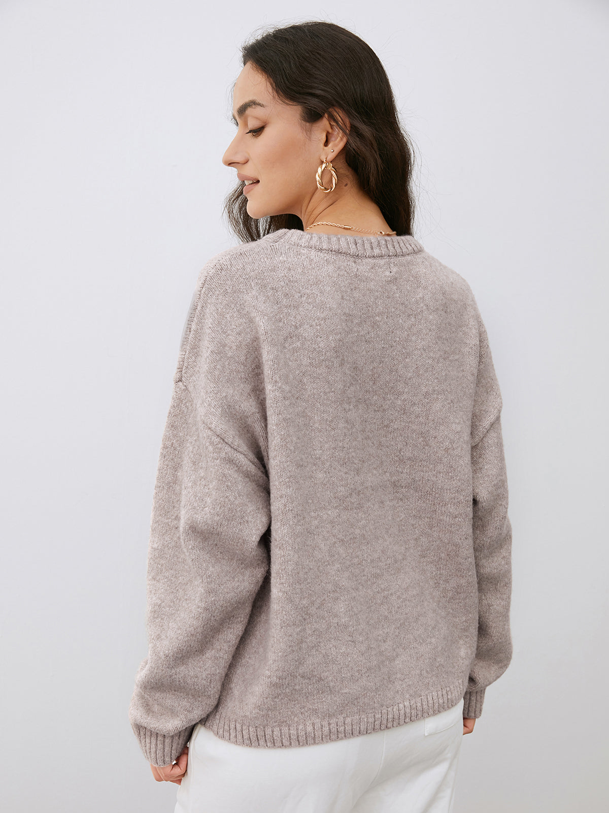 Sweter Damski Pullover z Długim Rękawem | Klasyczny Sweter Damski