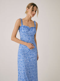 Damska Sukienka Midi w Kwiatowy Wzór | Elegancka Sukienka Damska